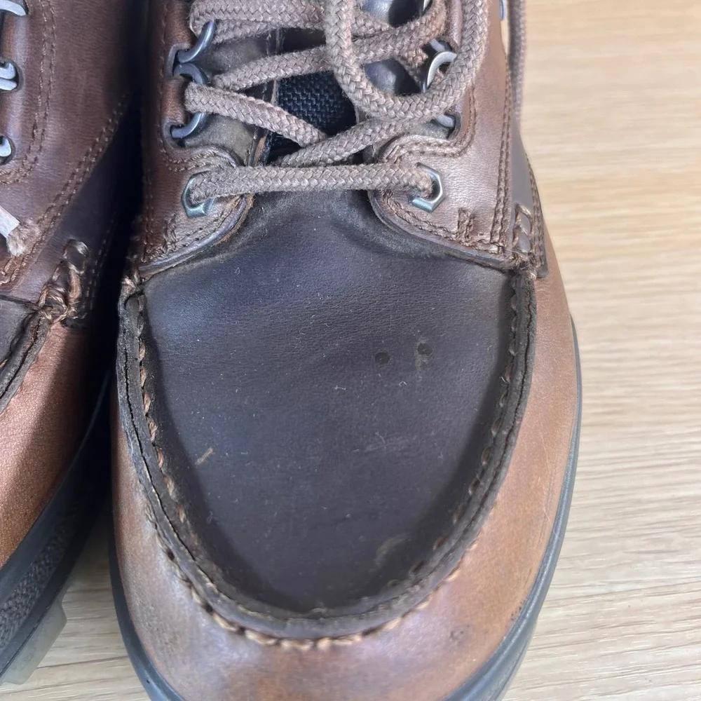 ECCO Track Gore-Tex Brown Leather Oxford Hiking Shoes Men'sUS 7-7.5  Waterproof